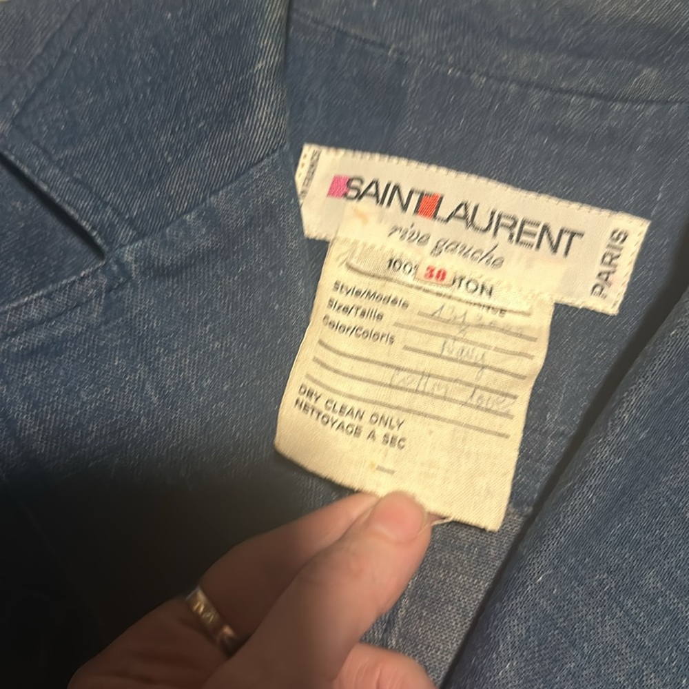 Vintage Archival Yves Saint Laurent Denim Jack